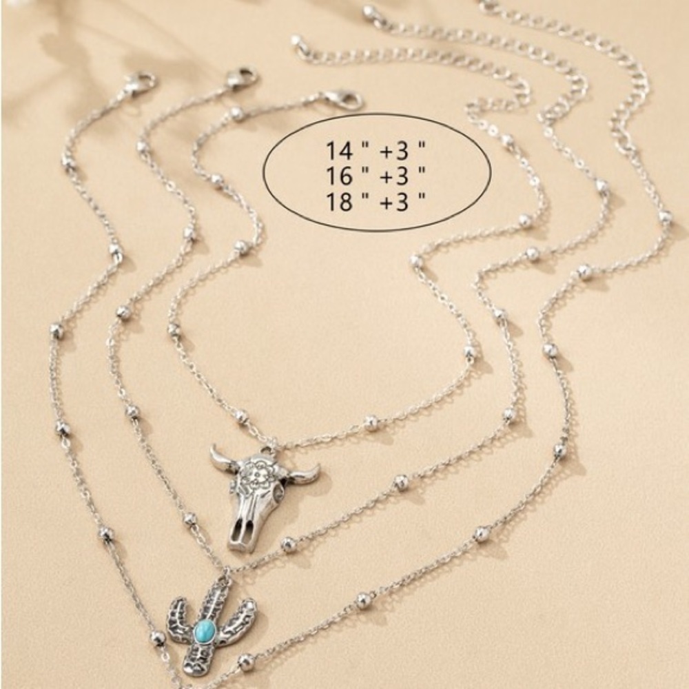 Silver Western Necklace Set (5002) - Picture 3 of 4